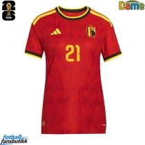 Belgia Timothy Castagne #21 Hjemmedrakt Dame EM 2024 Kortermet